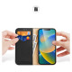 Dux Ducis Hivo Leather Flip Cover Genuine Leather Wallet for Cards and Documents iPhone 14 Plus Black