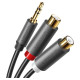Ugreen audio adapter jack 3.5mm male to 2xRCA female cable 0.25m gray (AV109)