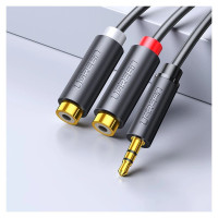 Ugreen audio adapter jack 3.5mm male to 2xRCA female cable 0.25m gray (AV109)