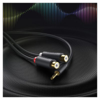 Ugreen audio adapter jack 3.5mm male to 2xRCA female cable 0.25m gray (AV109)