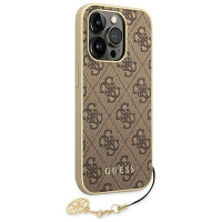 Guess GUHCP14LGF4GBR iPhone 14 Pro 6.1 "brown / brown hardcase 4G Charms Collection