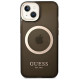 Guess GUHMP14MHTCMK iPhone 14 Plus 6.7" black/black hard case Gold Outline Translucent MagSafe