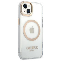 Guess GUHMP14MHTRMD iPhone 14 Plus 6.7 "gold / gold hard case Metal Outline Magsafe