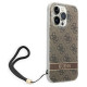 Guess GUOHCP14XH4STW iPhone 14 Pro Max 6.7 "brown / brown hardcase 4G Print Strap