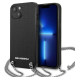 Karl Lagerfeld KLHCP13SPMK iPhone 13 mini 5,4 "hardcase black / black Leather Textured and Chain