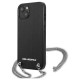 Karl Lagerfeld KLHCP13SPMK iPhone 13 mini 5,4 "hardcase black / black Leather Textured and Chain