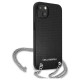 Karl Lagerfeld KLHCP13SPMK iPhone 13 mini 5,4 "hardcase black / black Leather Textured and Chain