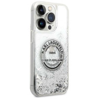 Karl Lagerfeld KLHCP14LLCRSGRS iPhone 14 Pro 6.1 "silver / silver hardcase Liquid Glitter RSG
