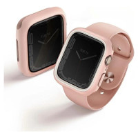 Uniq Moduo case for Apple Watch 4/5/6/7/8/SE/SE2 44/45mm - pink and white