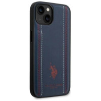 U.s. Polo Assn. US Polo USHCP14SPFAV iPhone 14 6.1" navy blue/navy blue Leather Stitch
