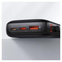 Baseus Powerbank 10000mAh 20W Baseus Qpow Pro Overseas Edition + USB C 3A Cable - Black