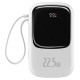 Baseus Qpow Digital Display powerbank with fast charging 20000mAh 22.5W QC/PD/SCP/FCP with built-in USB-C cable white