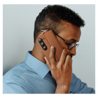 Dux Ducis Skin X2 case Samsung Galaxy S23+ flip case wallet stand brown