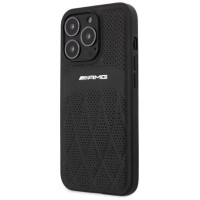 Mercedes AMG AMHCP13LOSDBK iPhone 13 Pro / 13 6.1" black/black hardcase Leather Curved Lines