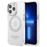 Guess Metal Outline MagSafe case for iPhone 13 Pro / iPhone 13 - silver