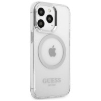 Guess Metal Outline MagSafe case for iPhone 13 Pro / iPhone 13 - silver
