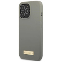 Guess GUHMP13LSPLG iPhone 13 Pro / 13 6.1" grey/grey hard case Silicone Logo Plate MagSafe