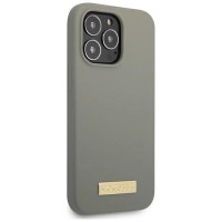 Guess GUHMP13LSPLG iPhone 13 Pro / 13 6.1" grey/grey hard case Silicone Logo Plate MagSafe