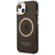 Guess Gold Outline Translucent MagSafe case for iPhone 13 - black