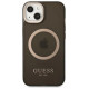 Guess Gold Outline Translucent MagSafe case for iPhone 13 - black