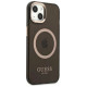 Guess Gold Outline Translucent MagSafe case for iPhone 13 - black