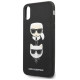 Karl Lagerfeld Saffiano Karl&Choupette Head case for iPhone XS Max - black