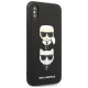 Karl Lagerfeld Saffiano Karl&Choupette Head case for iPhone XS Max - black