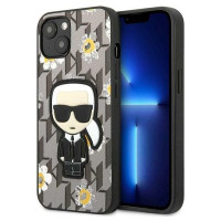 Karl Lagerfeld Flower Ikonik Karl case for iPhone 13 mini - gray
