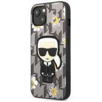 Karl Lagerfeld Flower Ikonik Karl case for iPhone 13 mini - gray
