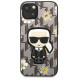 Karl Lagerfeld Flower Ikonik Karl case for iPhone 13 mini - gray