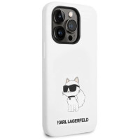 Karl Lagerfeld KLHCP14LSNCHBCH iPhone 14 Pro 6.1" hardcase white/white Silicone Choupette