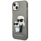 Karl Lagerfeld Glitter Karl&Choupette case for iPhone 14 Plus - black
