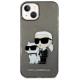 Karl Lagerfeld Glitter Karl&Choupette case for iPhone 14 Plus - black