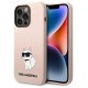 Karl Lagerfeld Silicone Choupette case for iPhone 14 Pro Max - pink