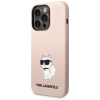 Karl Lagerfeld Silicone Choupette case for iPhone 14 Pro Max - pink