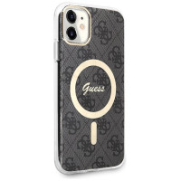 Guess Set Guess GUBPN61H4EACSK Case+Charger iPhone 11 6.1" black/black hard case 4G Print MagSafe