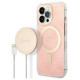 Guess Set Guess GUBPP13LH4EACSP Case+ Charger iPhone 13 Pro pink/pink hard case 4G Print MagSafe