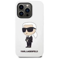 Karl Lagerfeld KLHCP14LSNIKBCH iPhone 14 Pro 6.1" hardcase white/white Silicone Ikonik