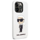 Karl Lagerfeld KLHCP14LSNIKBCH iPhone 14 Pro 6.1" hardcase white/white Silicone Ikonik