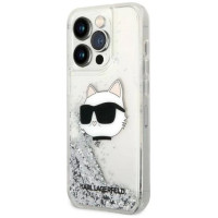 Karl Lagerfeld KLHCP14XLNHCS iPhone 14 Pro Max 6.7" silver/silver hardcase Glitter Choupette Head