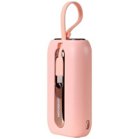 Joyroom mini powerbank 10000mAh Colorful Series 22.5W with 2 built-in USB C and Lightning cables pink (JR-L012)