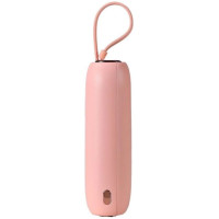 Joyroom mini powerbank 10000mAh Colorful Series 22.5W with 2 built-in USB C and Lightning cables pink (JR-L012)