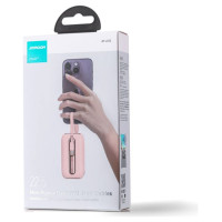 Joyroom mini powerbank 10000mAh Colorful Series 22.5W with 2 built-in USB C and Lightning cables pink (JR-L012)