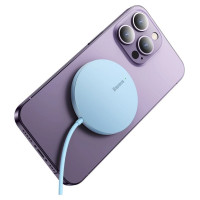 Baseus Simple Mini3 magnetic charger MagSafe Qi 15W blue