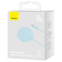 Baseus Simple Mini3 magnetic charger MagSafe Qi 15W blue