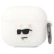 Karl Lagerfeld KLA3RUNCHH AirPods 3 cover white/white Silicone Choupette Head 3D