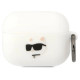 Karl Lagerfeld KLAPRUNCHH AirPods Pro cover white/white Silicone Choupette Head 3D