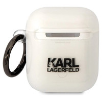 Karl Lagerfeld KLA2HNIKTCT AirPods 1/2 cover transparent Karl`s Head