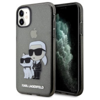 Karl Lagerfeld KLHCN61HNKCTGK iPhone 11 / Xr 6.1" black/black hardcase Gliter Karl&Choupette