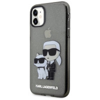 Karl Lagerfeld KLHCN61HNKCTGK iPhone 11 / Xr 6.1" black/black hardcase Gliter Karl&Choupette
